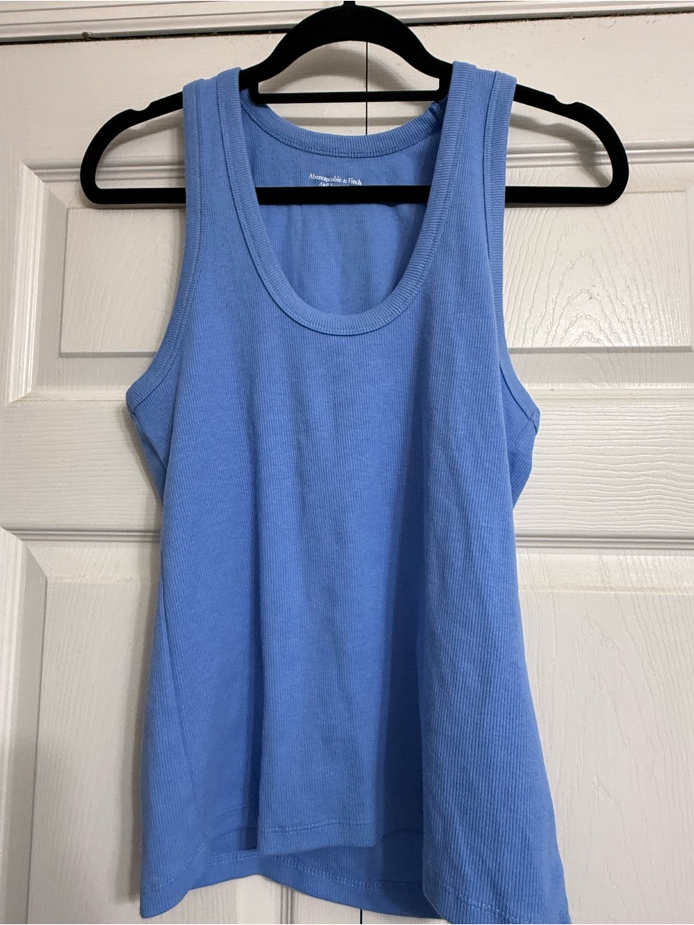 Abercrombie & Fitch Periwinkle Ribbed Scoop Tank